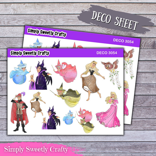 SLEEPING BEAUTY Deco Planner Stickers