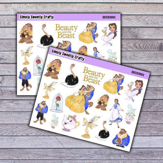 BEAUTY AND THE BEAST Deco Planner Stickers