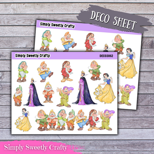 SNOW WHITE Deco Planner Stickers