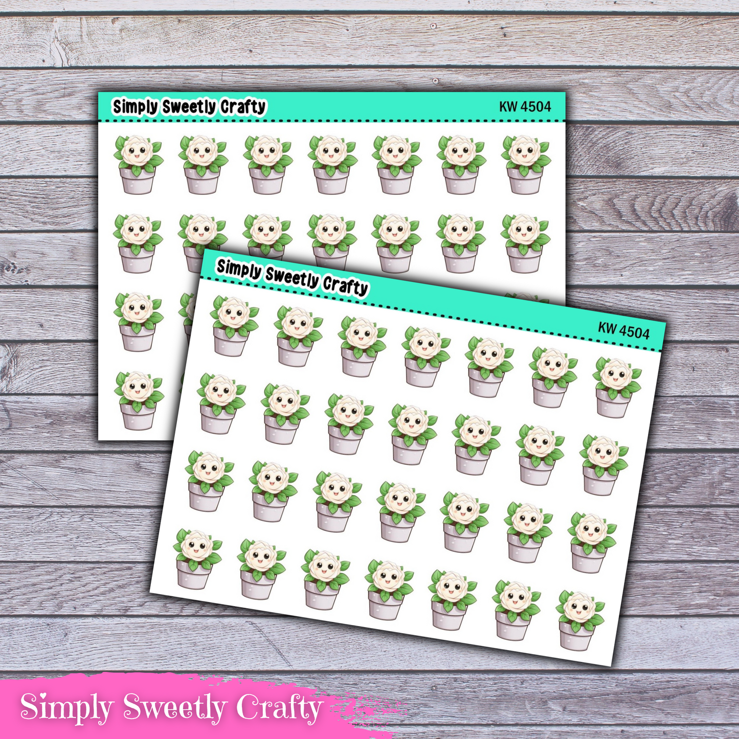 FLOWER POT Kawaii Planner Stickers