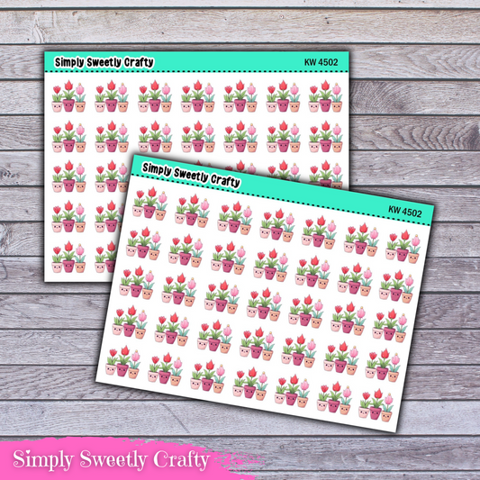 FLOWER GROUP Kawaii Planner Stickers