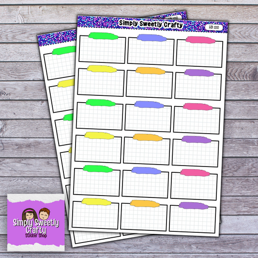 GRID HALF BOXES Planner Stickers