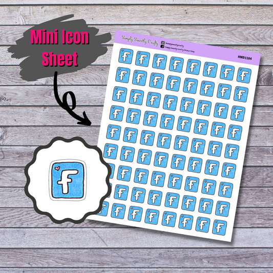 FACEBOOK ICON Sketch Icon Planner Stickers