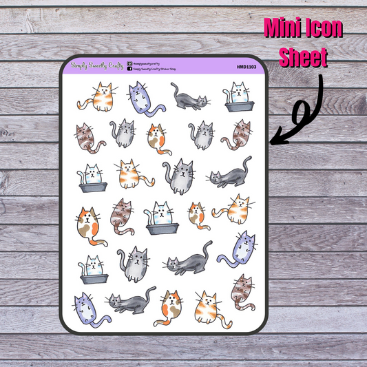 CUDDLY KITTENS Sketch Icon Planner Stickers