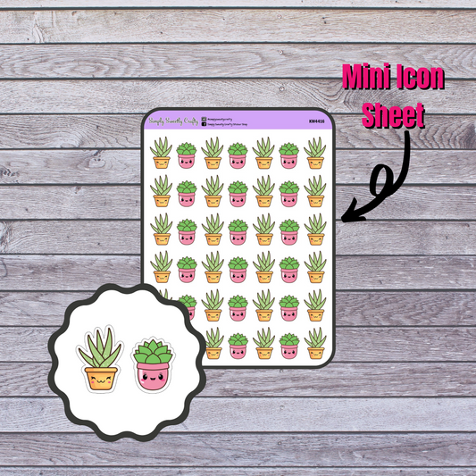 SUCCULENT Kawaii Planner Stickers