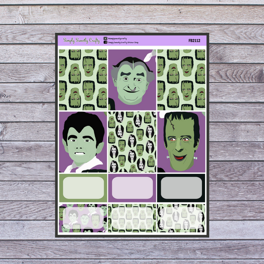 MUNSTERS Full Boxes Planner Stickers