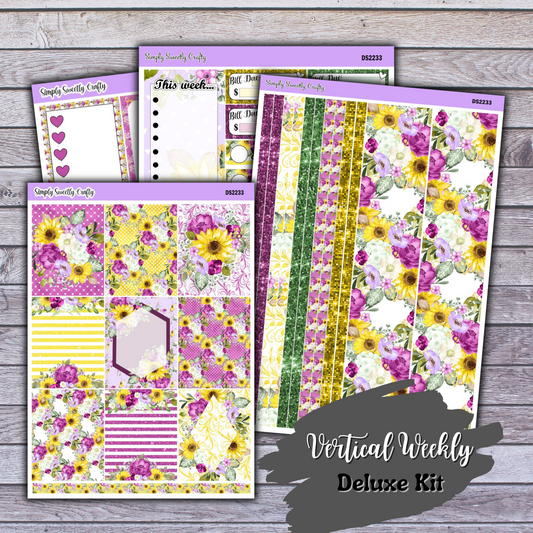 SUNFLOWER ROMANCE Deluxe Vertical Planner Kit