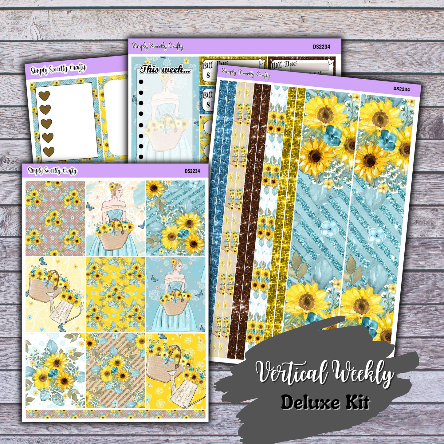 SUNFLOWER GIRL Deluxe Vertical Planner Kit