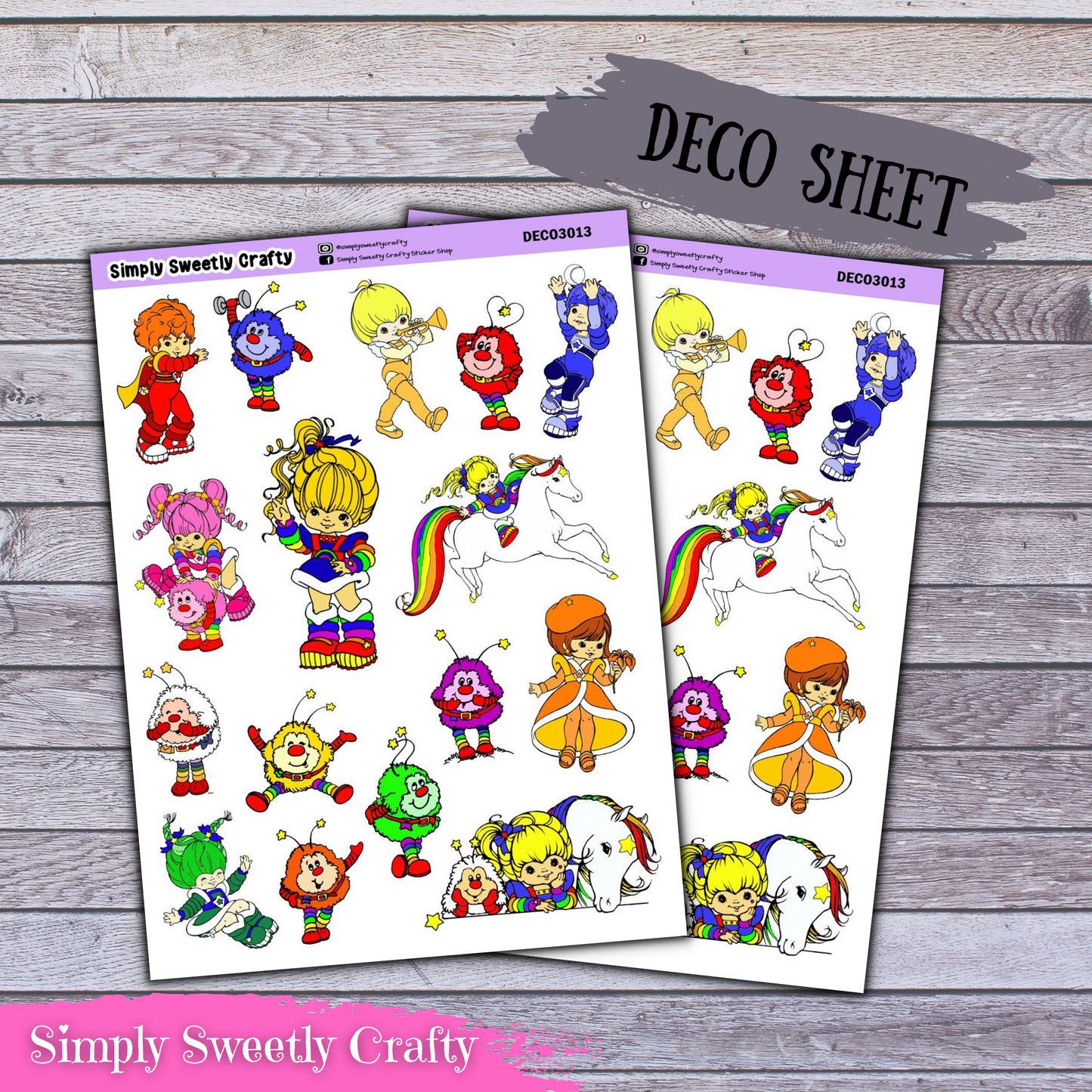 RAINBOW BRITE Deco Planner Stickers