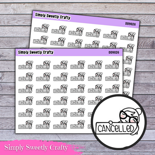 CANCELLED - DOODLE GIRL Planner Stickers