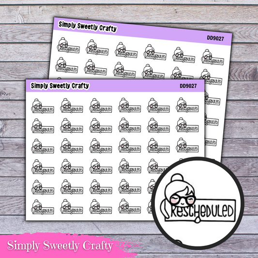 RESCHEDULED - DOODLE GIRL Planner Stickers