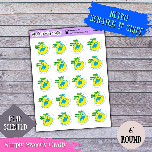 PEAR Scratch n Sniff Retro Stickers [SCENTED]