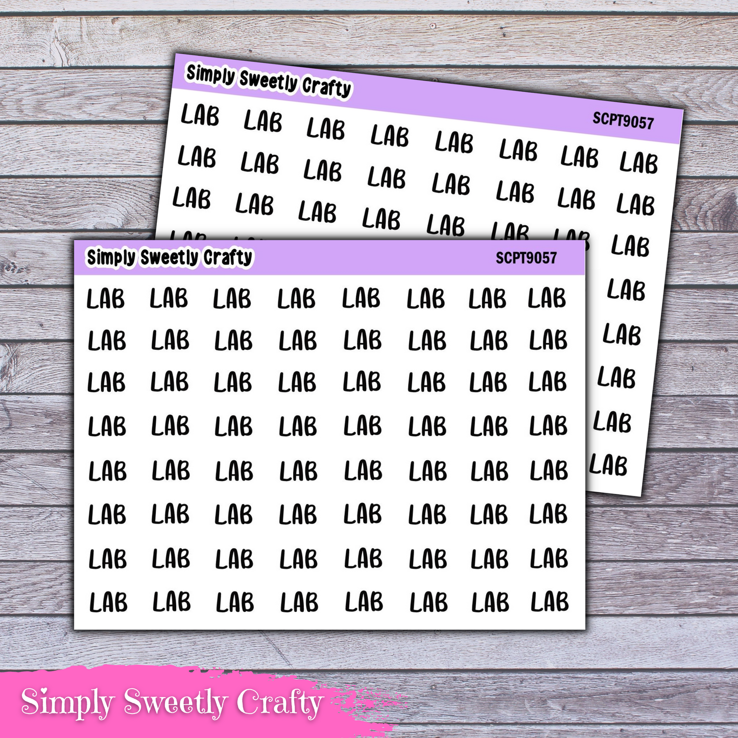 LAB Script Font Planner Stickers