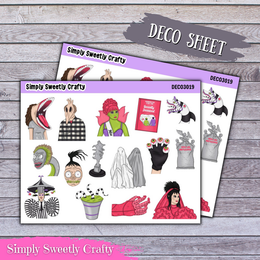 BEETLEJUICE Deco Planner Stickers