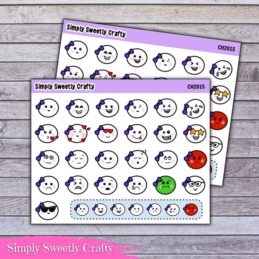 EMOJI - CLOUD PERSON  Planner Stickers