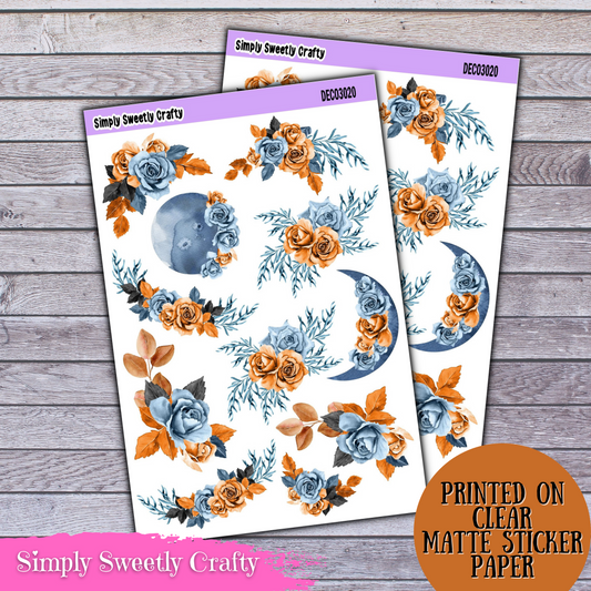 AUTUMN FLORAL Deco Planner Stickers