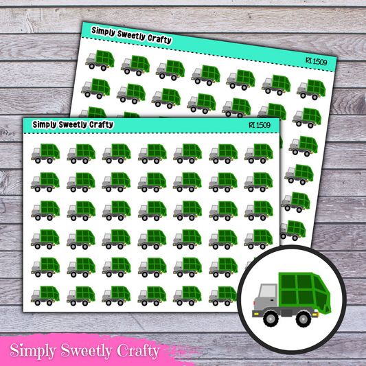 GARBAGE TRUCK Icon Planner Stickers