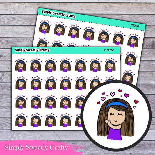 LOVE "CAROLINE" Character Planner Stickers