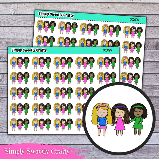 FRIENDS "CAROLINE" Character Planner Stickers