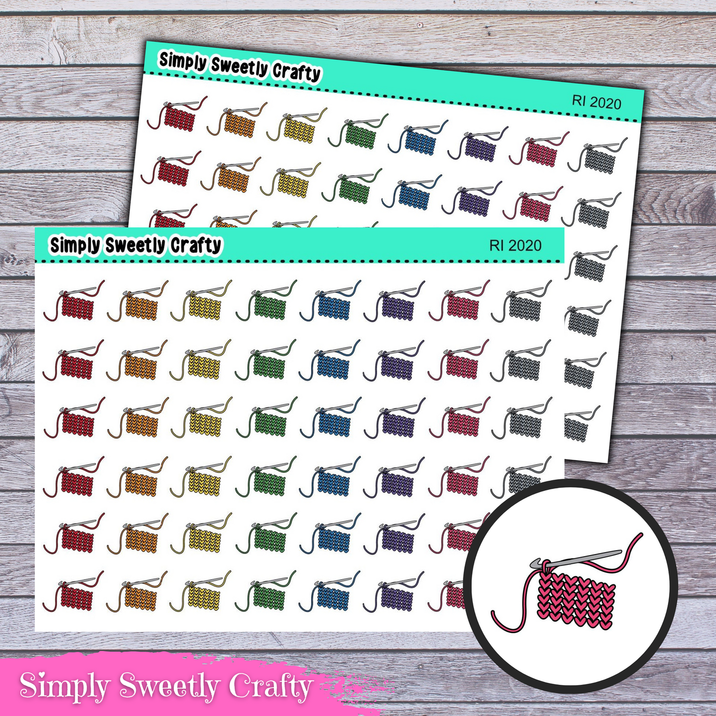 CROCHET Icon Planner Stickers