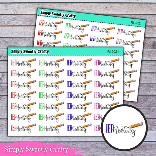 IEP MEETING Icon Planner Stickers