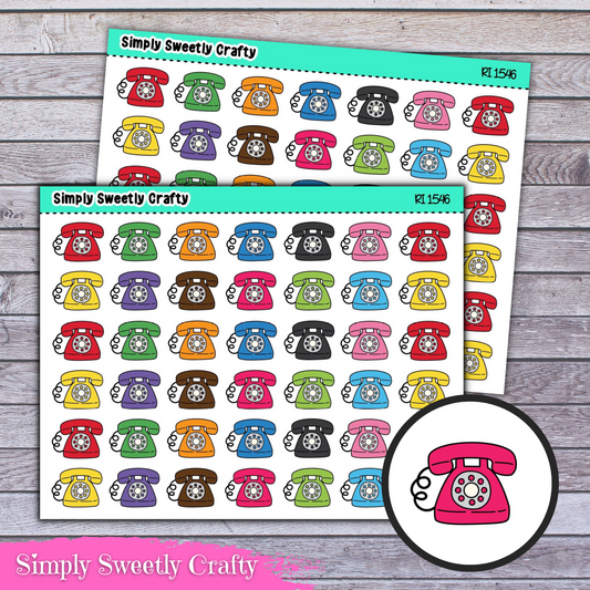 TELEPHONE Icon Planner Stickers