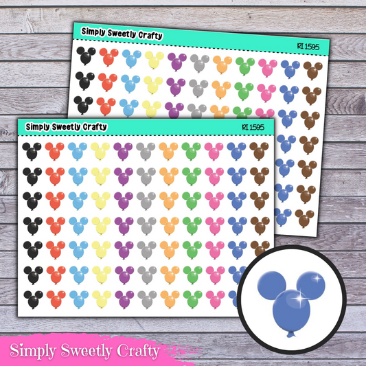 MICKEY HEAD BALLOON Icon Planner Stickers