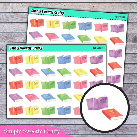 WATERCOLOR BIBLES Icon Planner Stickers