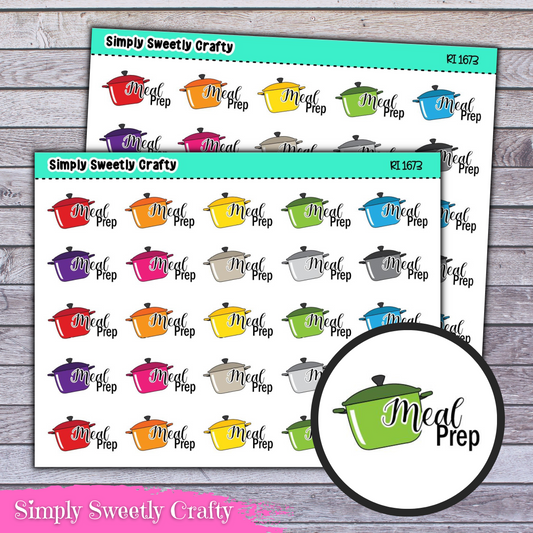 MEAL PREP Icon Planner Stickers