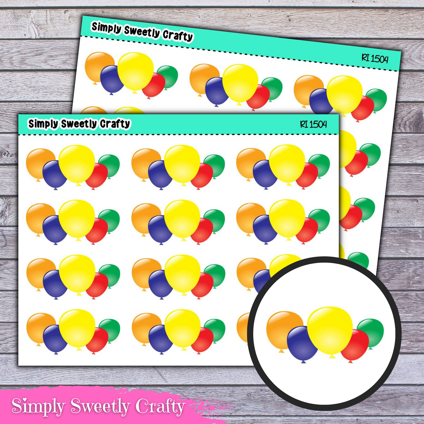 BALLOON BANNER Icon Planner Stickers