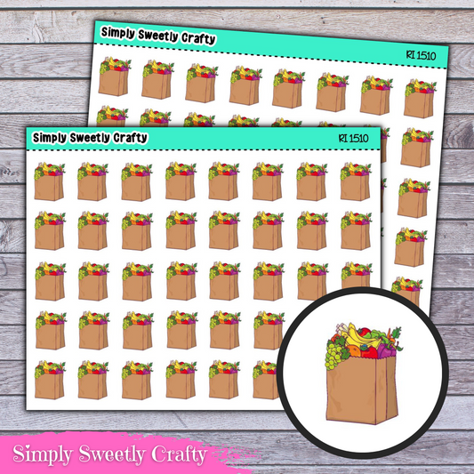 GROCERY BAG Icon Planner Stickers