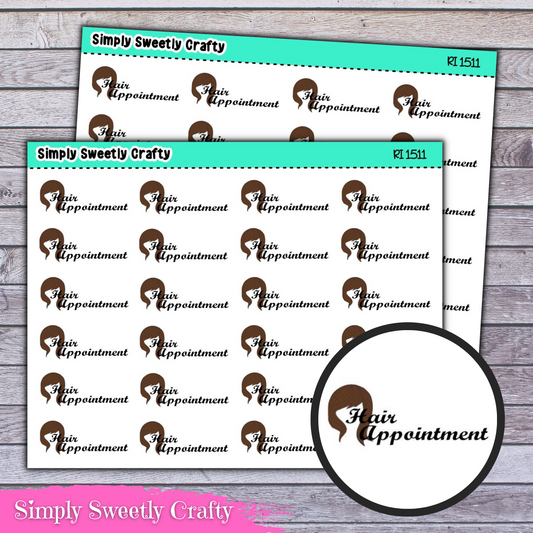 HAIR APPOINTMENT Icon Planner Stickers