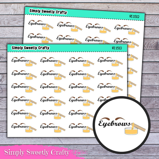 EYEBROW WAX Icon Planner Stickers