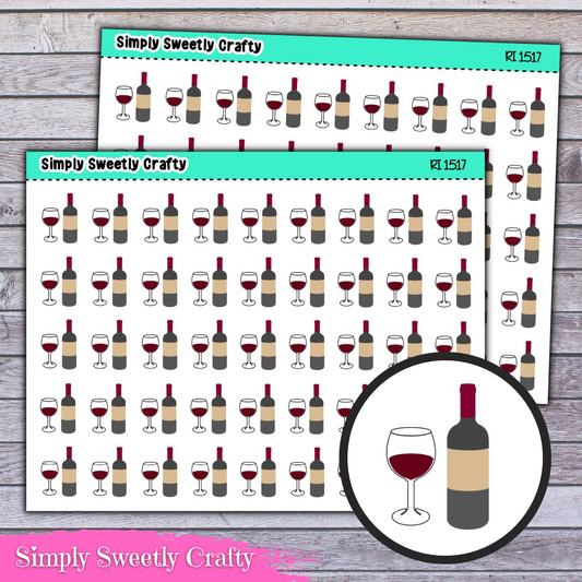 WINE BOTTLE Icon Planner Stickers