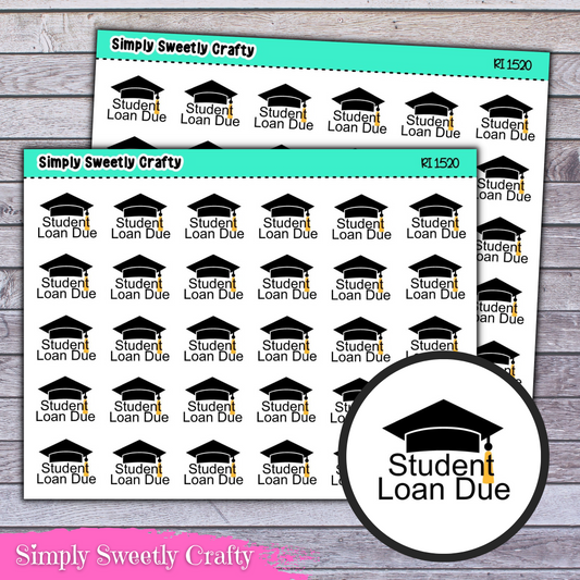 STUDENT LOAN Icon Planner Stickers