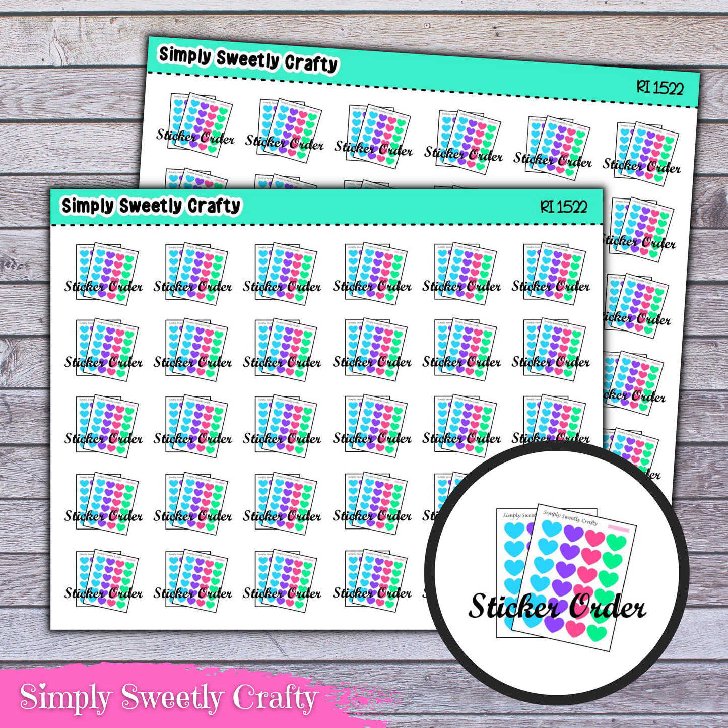 STICKER ORDER Icon Planner Stickers