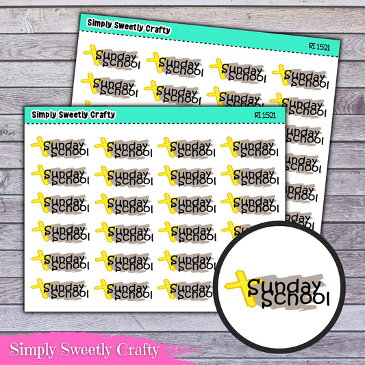 SUNDAY SCHOOL Icon Planner Stickers