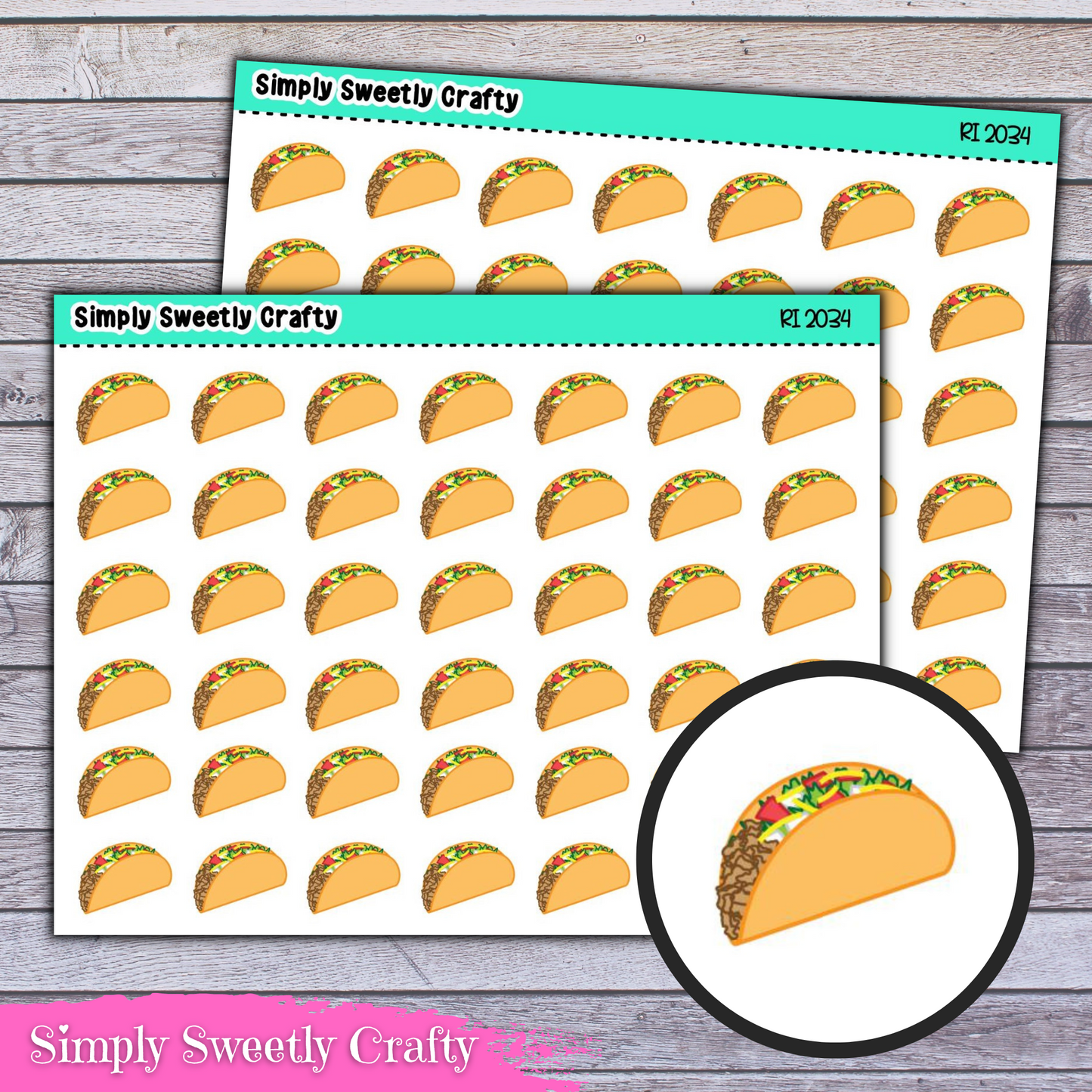 TACO Icon Planner Stickers