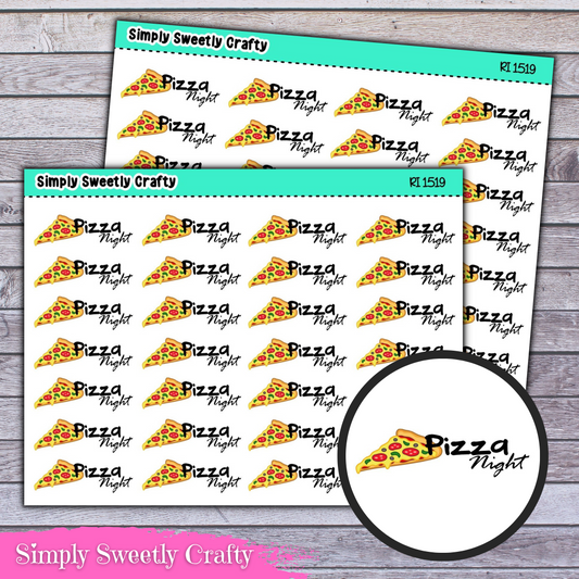 PIZZA NIGHT Icon Planner Stickers