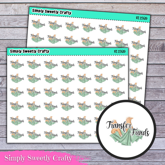 TRANSFER FUNDS Icon Planner Stickers