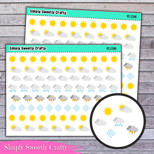 WEATHER Icon Planner Stickers