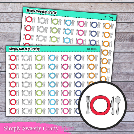 DISHES Icon Planner Stickers