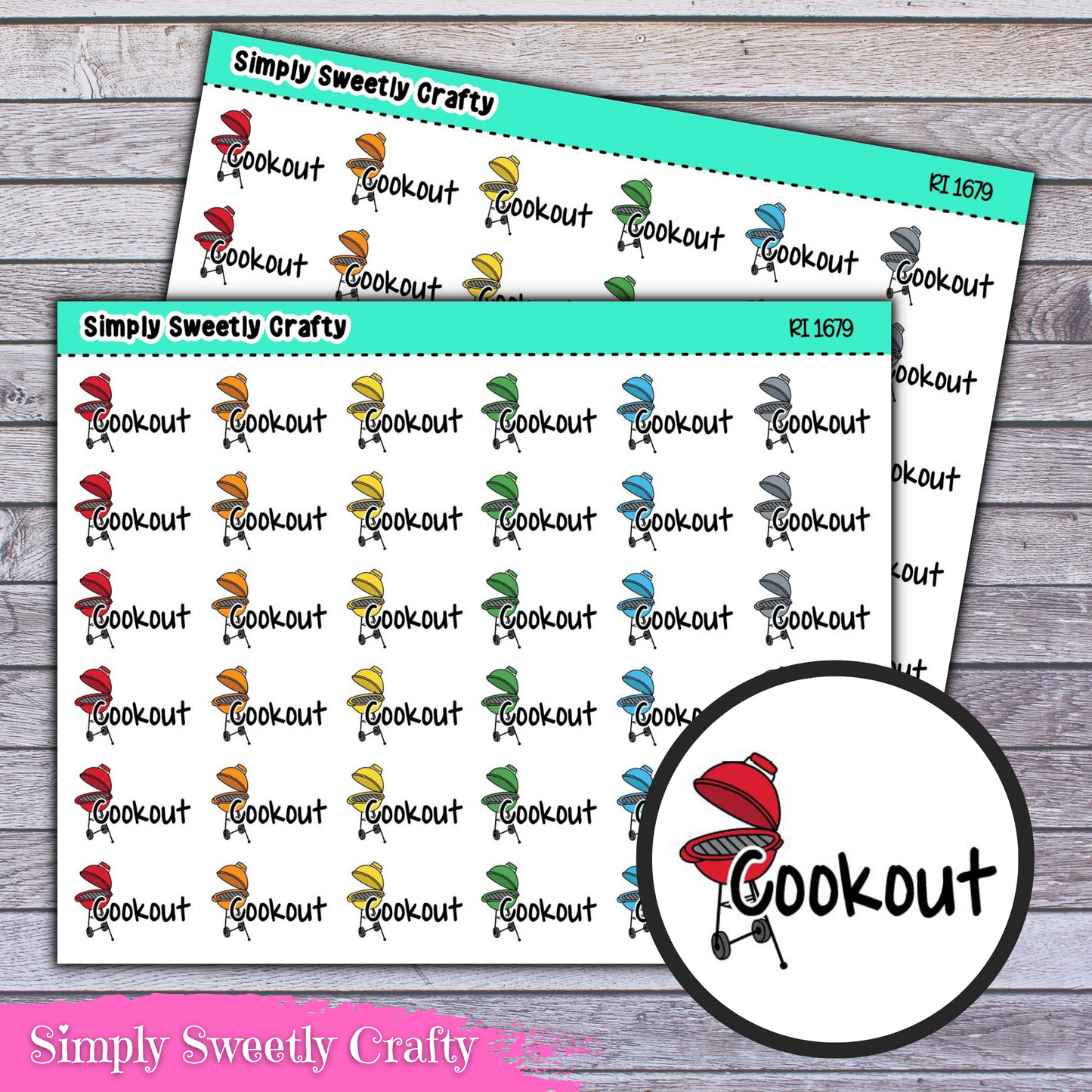 COOKOUT Icon Planner Stickers