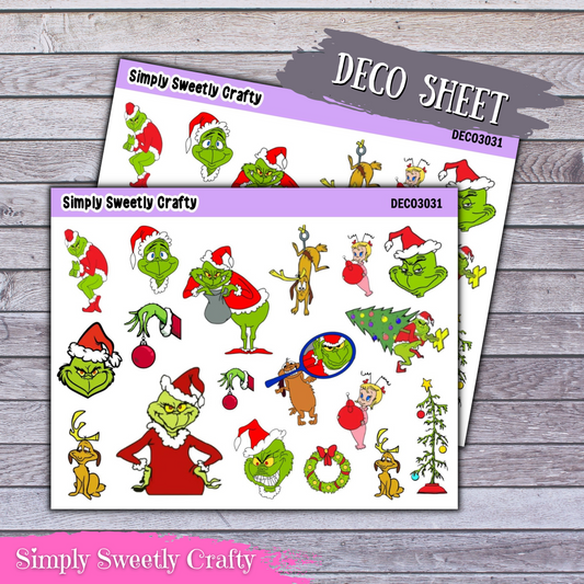 THE GRINCH Deco Planner Stickers